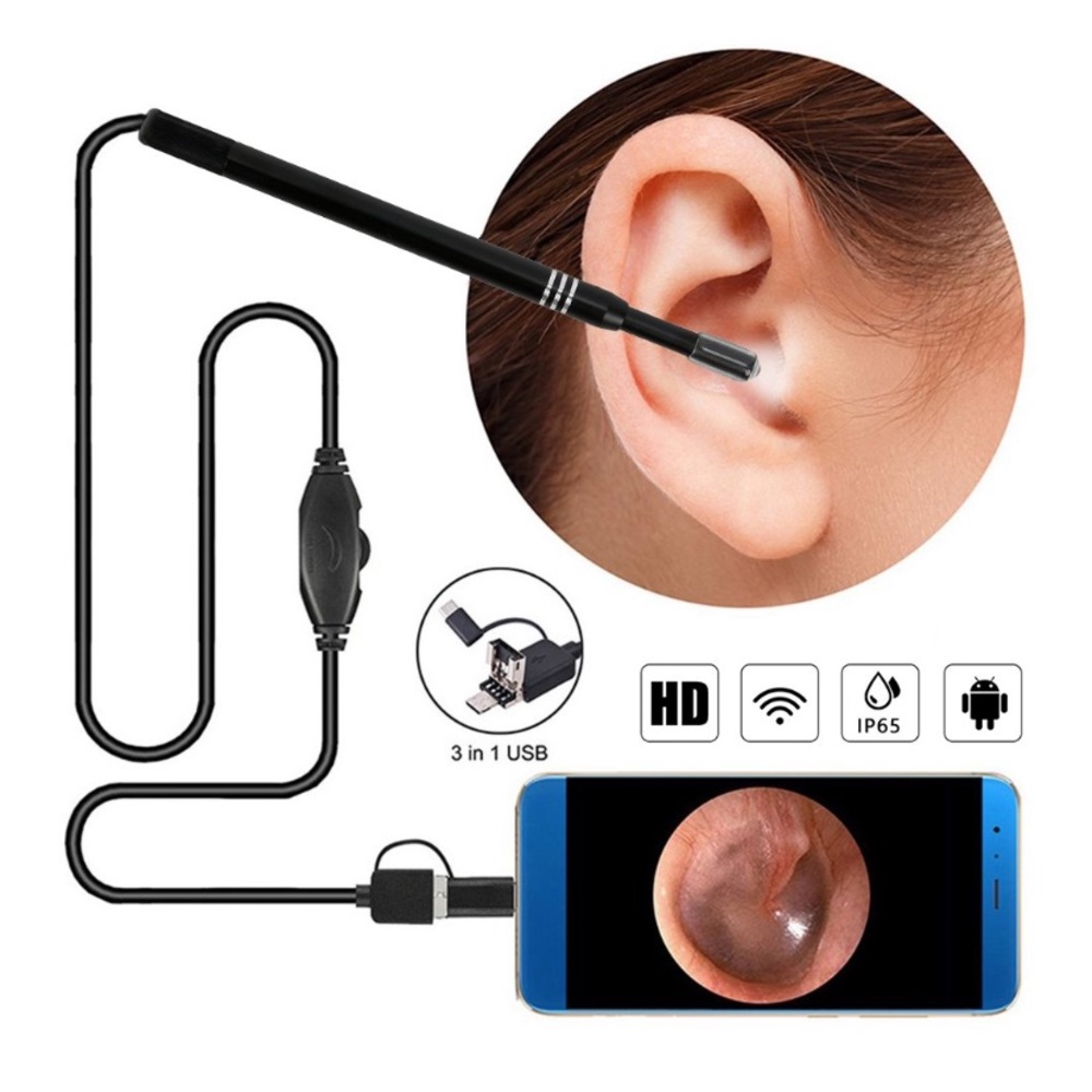 Led Otoscope Ear Camera Scope Earwax Removal